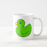 Canard en caoutchouc vert tasse à café