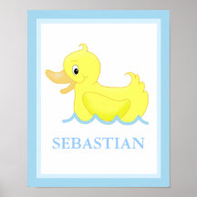 Canard jaune peu de copie personnalisée mignonne d posters