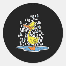 canard mignon de magma sous la pluie adhésif
