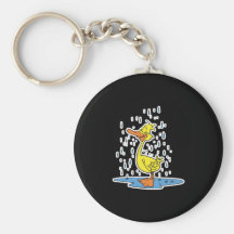 canard mignon de magma sous la pluie porte-clef