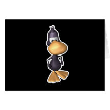 canard noir drôle carte de vœux