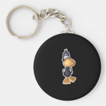 canard noir drôle porte-clefs