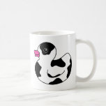 Canard noir et blanc en caoutchouc d'impression de mug