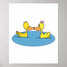 canards de baiser mignons posters