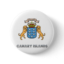 Canary Islands High Quality Coat of Arms Pinback Button