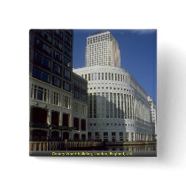 Canary Wharf building, London, England, U.K. Button