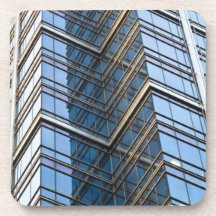 Canary Wharf  London Abstract Beverage Coaster