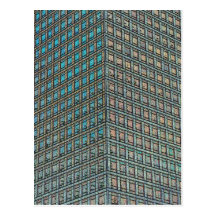 Canary Wharf London Art Postcard