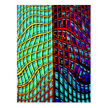 Canary Wharf London Art Postcards
