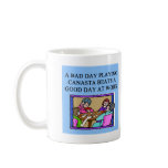 canasta game player coffee mugs