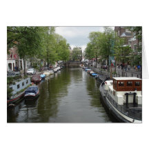 Canaux d'Amsterdam Carte De Vœux