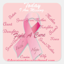 CANCER AWARENESS  Agrainofmustardseed.com STICKERS