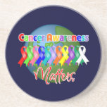 Cancer Awareness Matters Drink Coaster