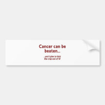 Cancer Beaten Bumper Sticker
