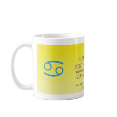 Cancer Birthday Mug by DarleneArtist