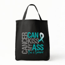 Cancer Can Kiss My Ass - Cervical Cancer Survivor Canvas Bags