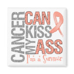 Cancer Can Kiss My Ass Endometrial Cancer Survivor Refrigerator Magnets