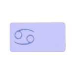 Cancer. Cancerian Zodiac Astrological Sign. Blue Custom Address Labels