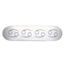 Cancer. Cancerian Zodiac Astrological Sign. Blue Skate Board