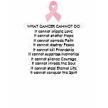 CANCER CANNOT t-shirts