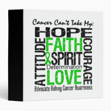 Cancer Can't Take My Hope Collage Kidney Cancer Binders