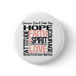 Cancer Can't Take My Hope Collage Uterine Cancer buttons
