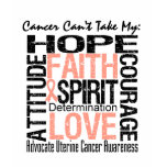 Cancer Can't Take My Hope Collage Uterine Cancer t-shirts