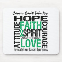 Cancer Can't Take My Hope Liver Cancer Mousepad