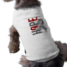 Cancer du cerveau de l'espoir 2 tee-shirts pour animaux domestiques