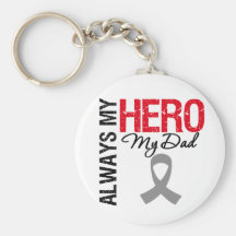 Cancer du cerveau toujours mon héros mon papa porte-clés