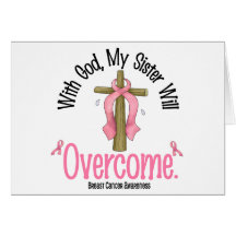 Cancer du sein avec Dieu que ma soeur surmontera Cartes