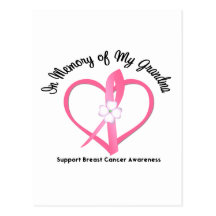 Cancer du sein dans la mémoire de ma grand-maman carte postale