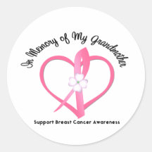 Cancer du sein dans la mémoire de ma grand-mère autocollant