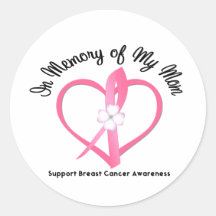 Cancer du sein dans la mémoire de ma maman autocollants