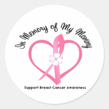 Cancer du sein dans la mémoire de ma maman autocollant