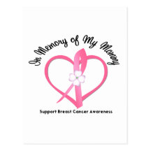 Cancer du sein dans la mémoire de ma maman carte postale