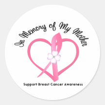 Cancer du sein dans la mémoire de ma mère adhésif rond