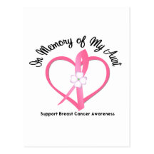 Cancer du sein dans la mémoire de ma tante carte postale