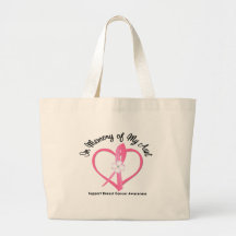 Cancer du sein dans la mémoire de ma tante sacs de toile