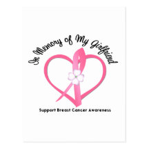 Cancer du sein dans la mémoire de mon amie cartes postales