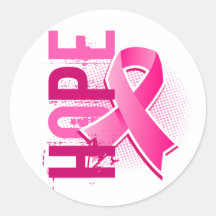 Cancer du sein de l'espoir 2 autocollants