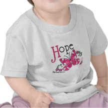 Cancer du sein du papillon 1 en verre souillé t-shirts