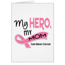 Cancer du sein MON HÉROS, MA MAMAN 42 Carte De Vœux