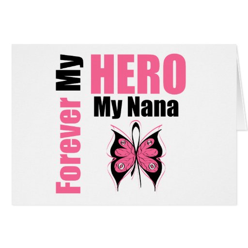 Cancer du sein pour toujours mon héros ma Nana Carte De Vœux