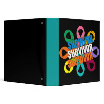 Cancer Flower Awareness Ribbon - Cancer Survivor