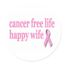 cancer free wife stickers