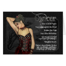Cancer Gothic Zodiac Birthday Card
