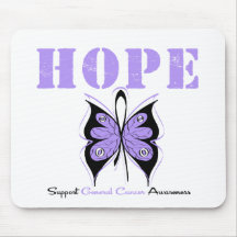 Cancer Hope Butterfly Mousepad