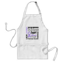 CANCER I Wear Lavender Ribbon TRIBUTE Apron