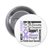 CANCER I Wear Lavender Ribbon TRIBUTE Buttons